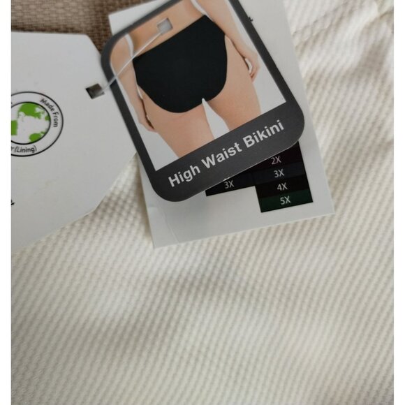 Time and Tru Womens 2X Vanilla Dream Cream Side String High Waist Bikini Bottoms - Picture 5 of 7